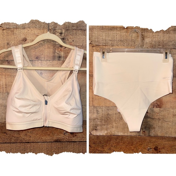 Front Zip Post Surgery Bra & Tummy Control Panties Set - Picture 1 of 15